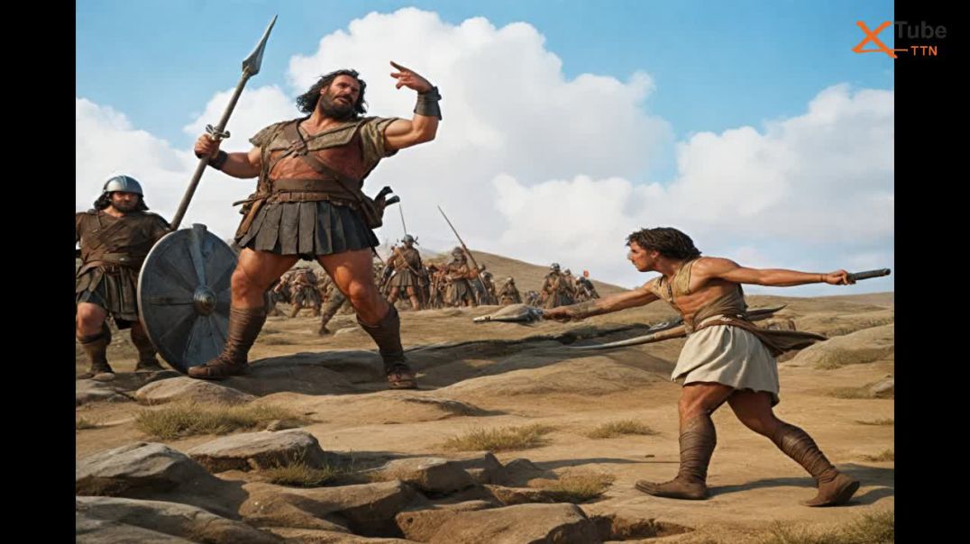 ⁣David and Goliath